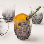 La Mesa 4Pcs Hand Made Glass Tumbler, Grey 300Ml image number 3