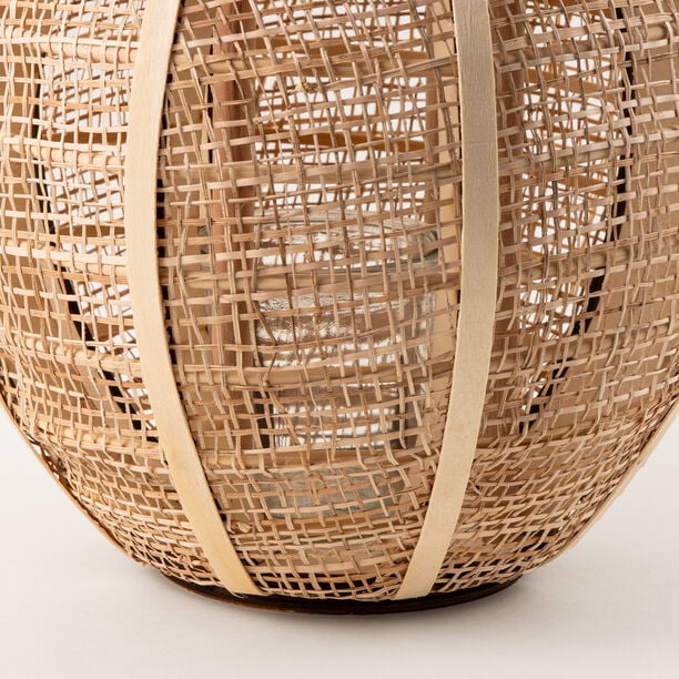 هومز فانوس بامبو 21*21*22سم، بيج image number 3