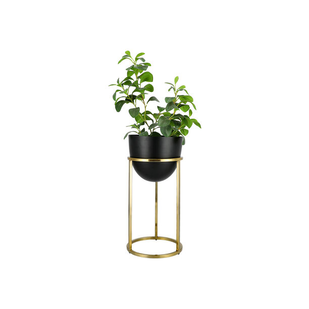 Planter Black On Gold Stand image number 1