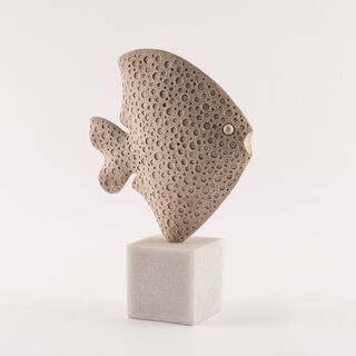 Homez resin fishy decorative sculpture 22.5*9*33.5cm, beige