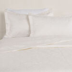 Boutique blanche cotton embroidered bed spread full 2 pcs set white 240*160cm image number 0