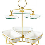 3 Pcs Rectangle Food Warmer With Stand image number 4