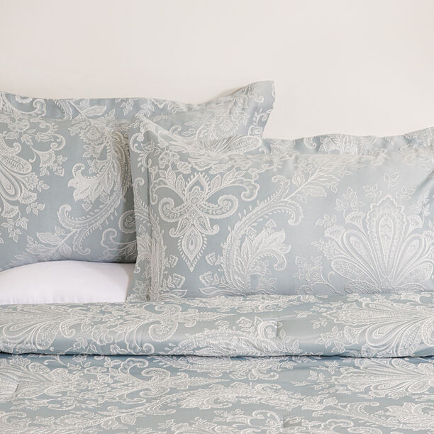 Boutique blanche jacquard 3pcs super queen comforter set, in grey 200*240cm image number 1