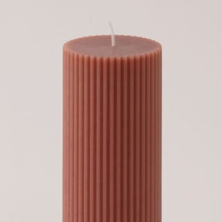 Homez Line Soya Wax Candle, Brown 7*7*15 Cm