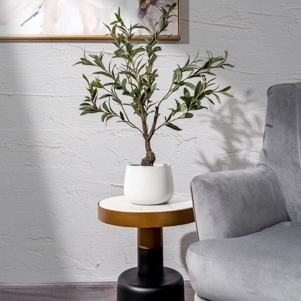 شجرة زيتون صناعية فى وعاء سيراميك 35.56*35.56*58.42 سم image number 0