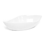 La Mesa Porcealin Oval Salad Bowl Super White 26.7 Cm image number 1