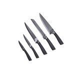 Alberto 5 Piece Knives Acacia Wood Knife Block With 5 Acrylic Knives Set image number 2