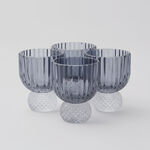 لا ميسا طقم أوعية حلويات صغيرة 4 قطع زجاج، رمادي image number 0