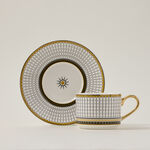 Dallaty white and black porcelain English tea cups set 12 pcs image number 0