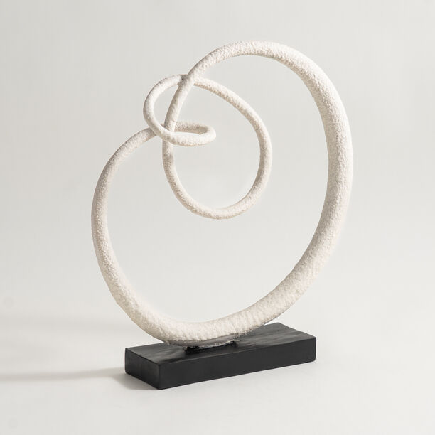 Homez resin round wire sculpture 36*9.5*39.8cm, offwhite image number 0