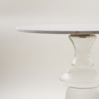 Homez marble center table 77*59cm, white