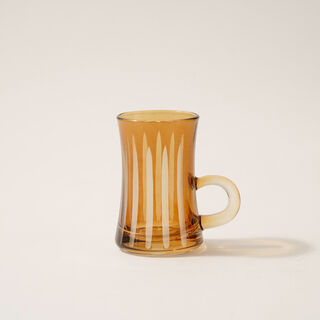 Dallaty 12pcs glass tea set brown