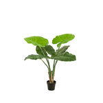 Homez indoor artificial alocasia plant in pot, 90cm image number 0