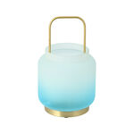 Glass Candle Holder Graident White Blue Small 16X16X25 Cm image number 0