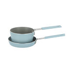 2Pcs Mini Set Frypan + Sauce Pan Blue image number 2