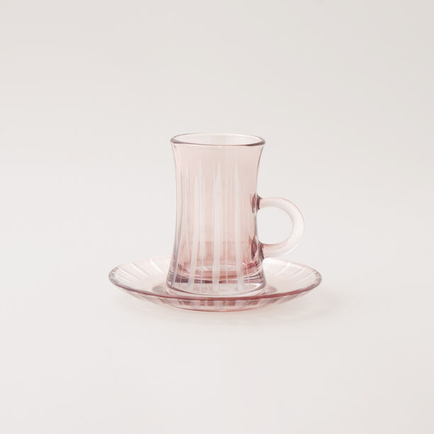 Dallaty 12pcs glass tea set, light purple image number 3