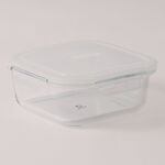  البرتو حافظة طعام زجاج مربعة 1100 مل مع غطاء بفتحة تهوية image number 0