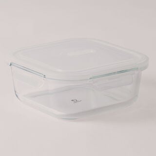 البرتو حافظة طعام زجاج مربعة 1100 مل مع غطاء بفتحة تهوية