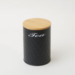 Alberto 5pcs iron storage box set with bamboo lids, black image number 4