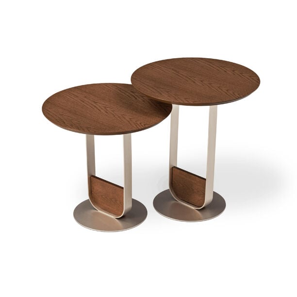 Homez lyra side table, walnut 50*50*55 cm image number 0