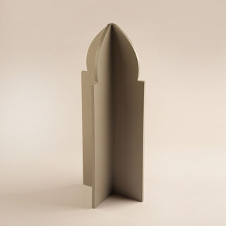 Homez Arched Wooden Ramadan Decorative Piece, Grey 19.2*19.2*48Cm