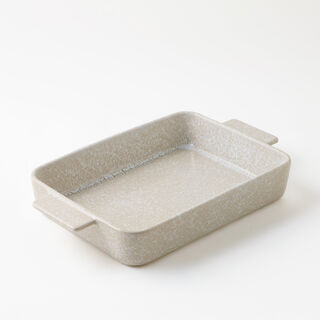 La Mesa stoneware oven to table rectangular dish 38*28.5*6cm, beige