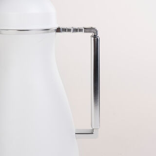 Dallaty 2 Pieces Plastic Vacuum Flask Koufa White & Silver 1L