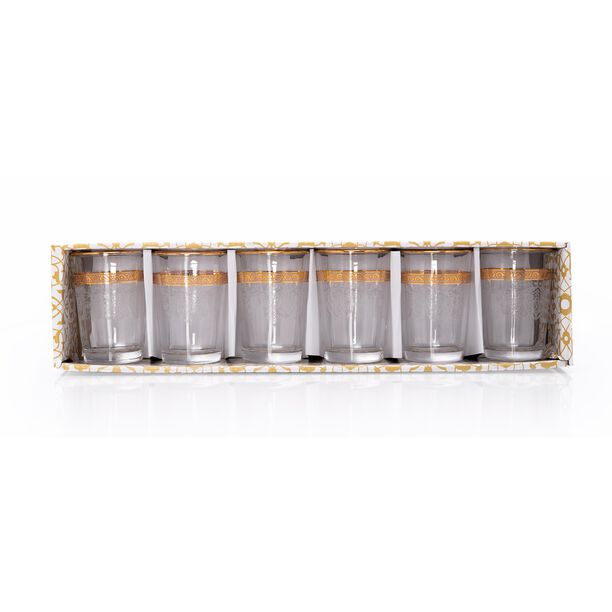 Moroccan Tea Glass 6 Pieces Gold image number 1