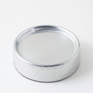 Homez aluminium soap dish, silver 12*12*4 cm