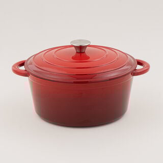 Alberto enameled cast iron dutch oven 4L, red