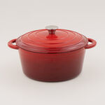 Alberto enameled cast iron dutch oven 4L, red image number 0