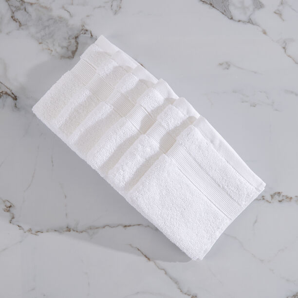 Boutique Blanche 6 Piece White Cotton Face Towel Set 33*33 cm image number 3