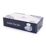 La Mesa Arabic Tea 12 Pieces Set Grey Marble And Silver image number 2