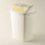 Homez 40L White Waste Bin With Swinglid image number 1