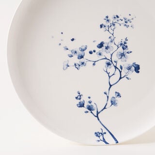 La Mesa 18pcs porcelain dinner set super blossom, blue