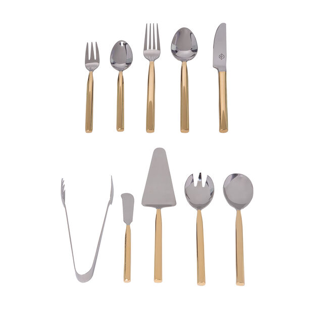 La Mesa gold stainless steel cutlery set 65 image number 0