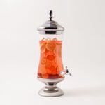 La Mesa glass beverage dispenser with silver base & lid 3.2L image number 0