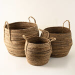 Designers made rattan banana Leaf planter L, 36*36*34cm image number 0
