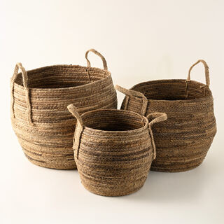 Designers made rattan banana Leaf planter L, 36*36*34cm