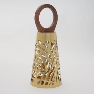 Homez Zahra Collection Lantern, Gold, 21.5*21.5*53 Cm