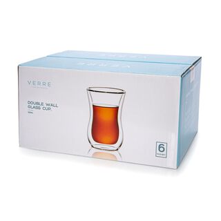 Arabic Tea Cups 6 Pieces Double Wall 