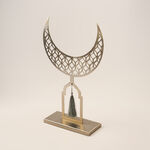 Homez Ramadan decorative cresct design, silver 40*9*25cm image number 0