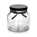 Alberto Glass Storage Jar With Metal Lid & Ribbon V:1650Ml image number 1