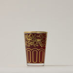 Moroccan Tea Glass Transparent Real Gold Vol:6Oz image number 0