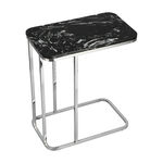Side Table Silver Leg Black Top image number 3