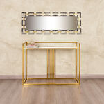 Stainless Steel Console Table With Marble Top image number 0