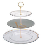 Gold Figure 3 Tier Cake Plate image number 3