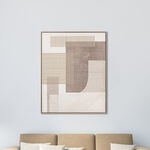 Homez soft geometric shapes canvas wall art in a wooden frame 60* 80*4.5cm image number 0