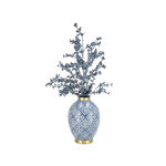 Vase Blue Pattern With Gold 23 *23 * 31 cm image number 2