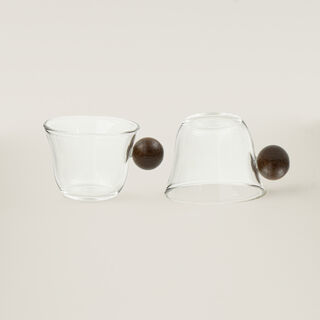 Dallaty 6pcs coffee cup set with wooden handles